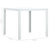 vidaXL Soffbord vit 78x78x74 cm HDPE träutseende
