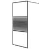 vidaXL Duschv&auml;gg svart 90x195 cm klart ESG-glas