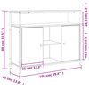 vidaXL Byrå grå sonoma 100x35x80 cm konstruerat trä