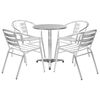 vidaXL Matgrupp f&ouml;r tr&auml;dg&aring;rden 5 delar aluminium silver