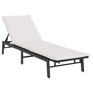 vidaXL Sols&auml;ng med dyna svart konstrotting