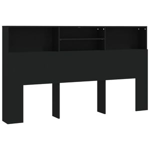 vidaXL S&auml;nggavel med f&ouml;rvaring svart 180x19x103,5 cm