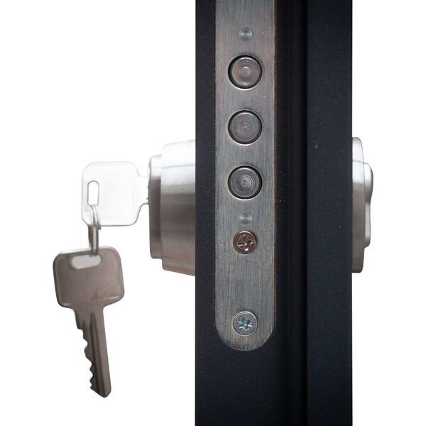 vidaXL Ytterd&ouml;rr aluminium antracit 90x200 cm