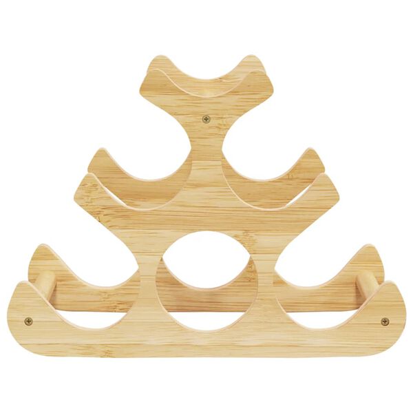 vidaXL Vinst&auml;ll f&ouml;r 6 flaskor 35x18x25,5 cm bambu
