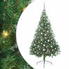 vidaXL Konstgjord F&ouml;rbelyst Julgran Gr&ouml;n 210 cm PVC