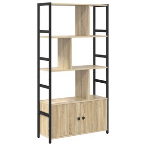 vidaXL Hyllsystem 80 x 30 x 155,5 cm Konstruerat tr&auml; Sonoma-ek