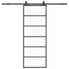 vidaXL Skjutd&ouml;rr med beslag svart 76x205 cm ESG-glas