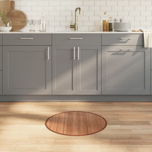 vidaXL Matta rund natur 60 cm bambu