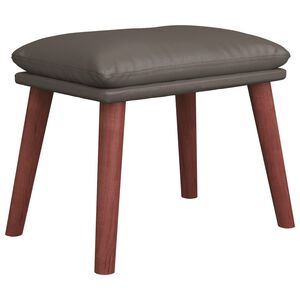 vidaXL Fotpall gr&aring; 45x29,5x35 cm konstl&auml;der