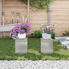 vidaXL Växtställ 2 pcs Silver 24 x 24 x 35 cm Galvaniserat stål