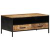 vidaXL Kaffeebord Brun 90 x 50 x 40 cm Massivt Mangotr&auml;d och Metall