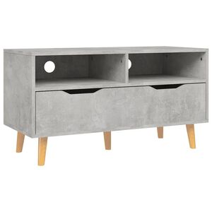 vidaXL Tv-b&auml;nk betonggr&aring; 90x40x48,5 cm konstruerat tr&auml;
