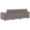 vidaXL Soffa 3 pcs Taupe Linnenblandad tyg