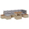 vidaXL Tr&auml;dg&aring;rdsoffset 8 st Beige Poly rattan