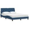 vidaXL Bed with Mattress Blue 140x200 cm Fabric