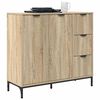 vidaXL Sideboard med l&aring;da Sonoma-ek 89,5 x 33 x 82 cm Konstruerat tr&auml;