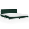 vidaXL Bed with Mattress "Hanko" Dark Green 200x200 cm Velvet