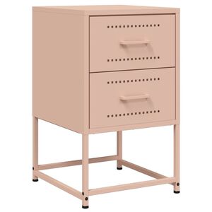 vidaXL S&auml;ngbord rosa 36x39x60,5 cm st&aring;l