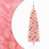 vidaXL Konstgjord smal julgran med julkulor 180 cm 300 LED-lampor