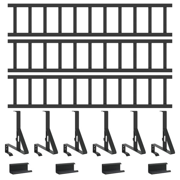 vidaXL Taksn&ouml;skydd Svart 300 x 29,5 x 34,5 cm St&aring;l