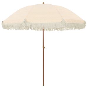 vidaXL Badparasol Gul och Vit 205 x 205 x 210 cm Polyester och St&aring;l