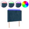 vidaXL S&auml;nggavel LED m&ouml;rkbl&aring; 83x16x118/128 cm sammet
