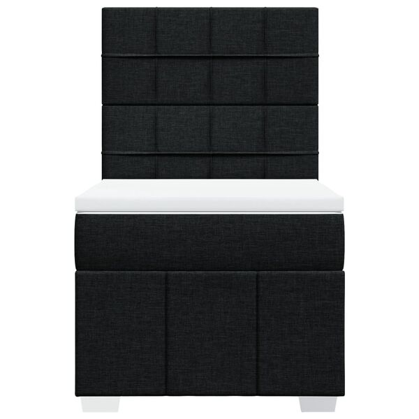 vidaXL Rams&auml;ng med madrass svart 100x200 cm tyg