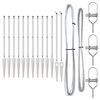 vidaXL St&auml;ngselstolpe 13 pcs Silver St&aring;l