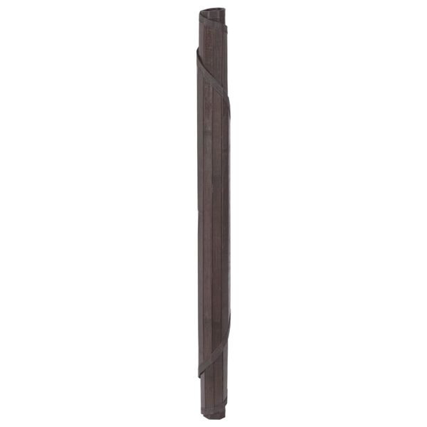 vidaXL Matta rund m&ouml;rkbrun 60 cm bambu