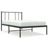 vidaXL S&auml;ngram med huvudgavel metall svart 75x190 cm