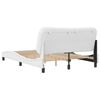 vidaXL Bed Frame without Mattress "Hvar" White 140x190 cm Faux Leather