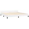 vidaXL S&auml;ngram med huvudgavel utan madrass vit 200x200 cm