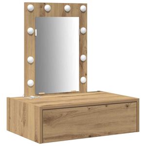 vidaXL Smyckebord med l&aring;da Brun 60 x 40 x 70 cm Konstruerat tr&auml;