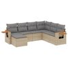 vidaXL Patio Sofa Set 7-sits Beige and Grey