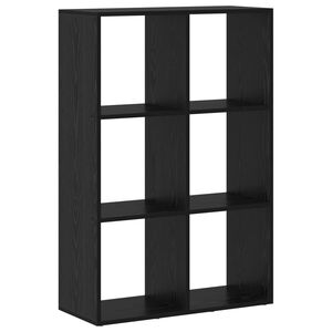 vidaXL Boksk&aring;p 6 niv&aring;er 69,5 x 29 x 103,5 cm Konstruerat tr&auml; Svart Ek