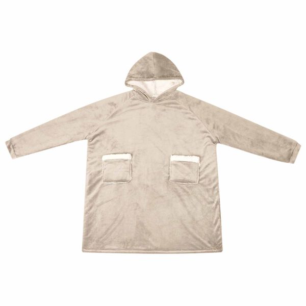 vidaXL Filt-hoodie Beige s Fleece och Flanell