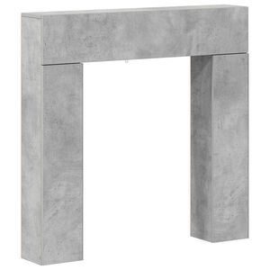 vidaXL Eldstadsram Betonggr&aring; 102 x 18 x 100,5 cm Konstruerat tr&auml;