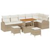 vidaXL Tr&auml;dg&aring;rdsoffset 9 st 8-Antal sittplatser Beige och gr&auml;ddf&auml;rgad