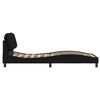 vidaXL Bed Frame without Mattress "Hvar" Black 90x200 cm Fabric