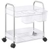 vidaXL F&ouml;rvaringsvagn 2-v&aring;nings transparent 37x28x43,5 cm akryl