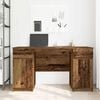 vidaXL Skrivbord med låda Gammalt trä 140 x 49 x 76 cm Konstruerat trä
