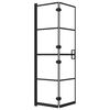 vidaXL Duschv&auml;gg f&auml;llbar ESG 80x140 cm svart