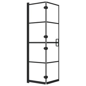 vidaXL Duschv&auml;gg f&auml;llbar ESG 80x140 cm svart
