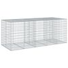 vidaXL Gabionkorg med skydd 250x100x100 cm galvaniserat j&auml;rn