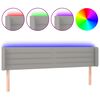 vidaXL S&auml;nggavel LED ljusgr&aring; 183x16x78/88 cm tyg