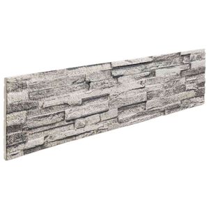 vidaXL V&auml;ggpaneler 10 st 100 x 25 cm Ljusgr&aring; EPS Skum
