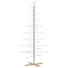 vidaXL Julgran i metall med tr&auml;bas svart 210 cm