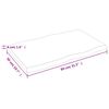 vidaXL Bordsskiva 80x50x(2-4) cm obehandlad massiv ek levande kant