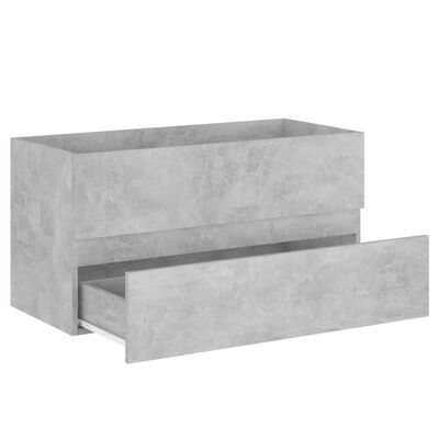 vidaXL Badrumsmöbler betonggrå spånskiva