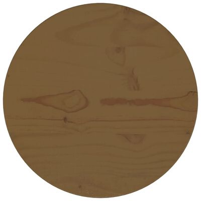 vidaXL Bordsskiva brun Ø30x2,5 cm massiv furu